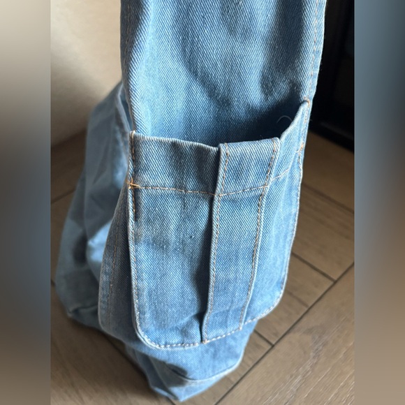 Large Denim Tote Bag - Picture 3 of 6